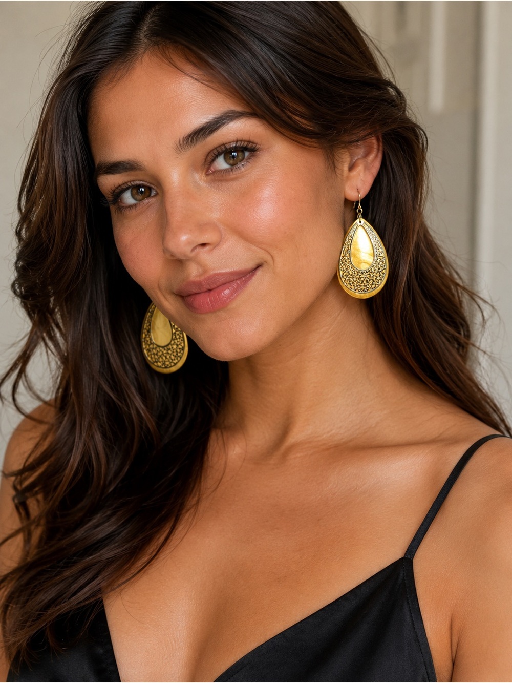 Gold hoop earrings